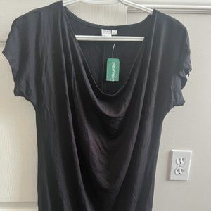 Black long tunic top